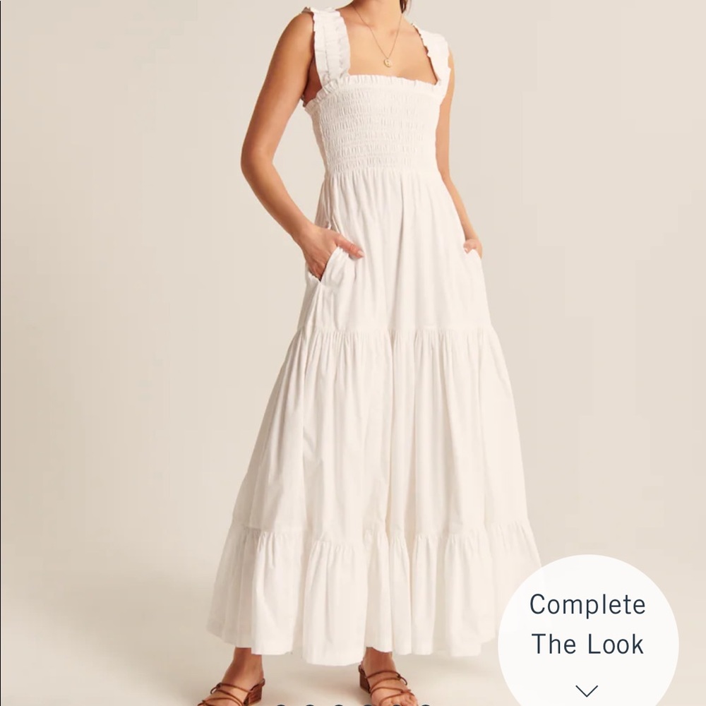 NWT Abercrombie and Fitch “Smocked Bodice Easy Maxi Dress”